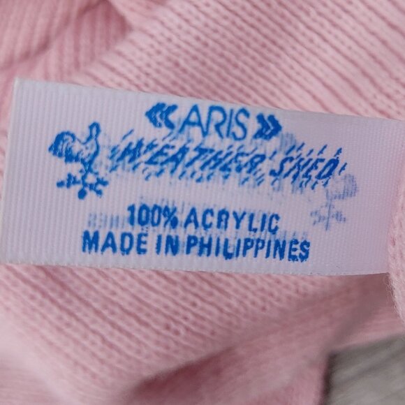 Vintage Aris Weather-shed SNOOD One Piece Hood and Scarf KNIP PINK - Picture 6 of 7